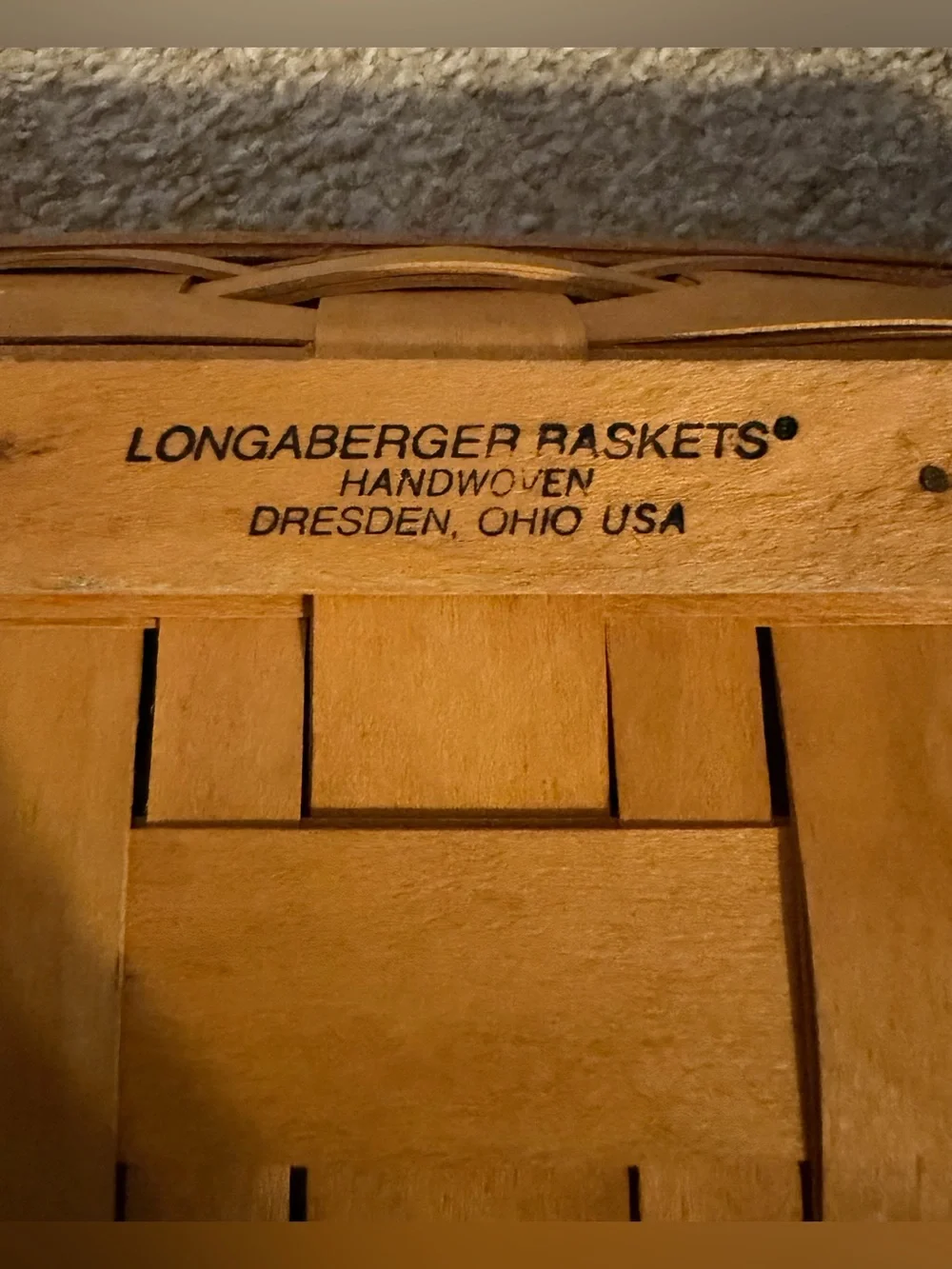 Longaberger Rectangle Basket & Liner